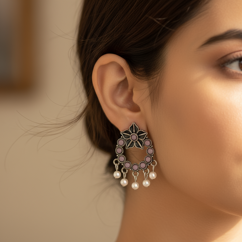 Set of 12 Random Earrings with Folding Jhumka Box