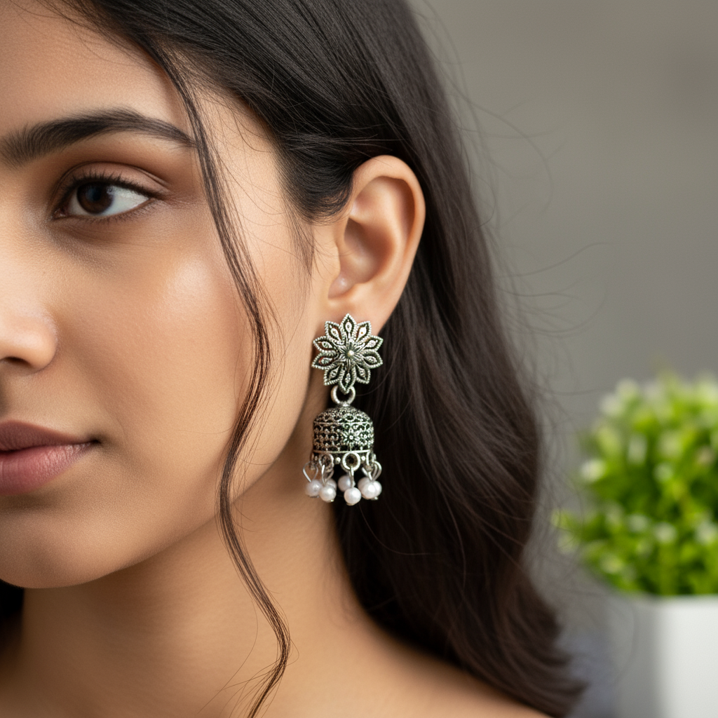 Set of 12 Random Earrings with Folding Jhumka Box